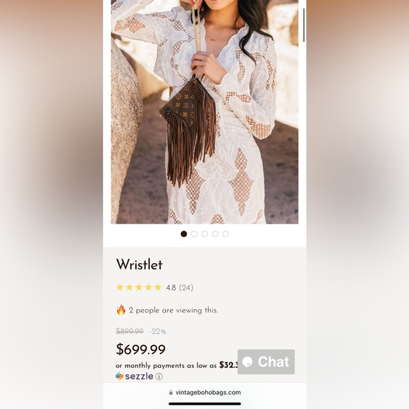 Vintage Boho LV Wristlet - Picture 4 of 4